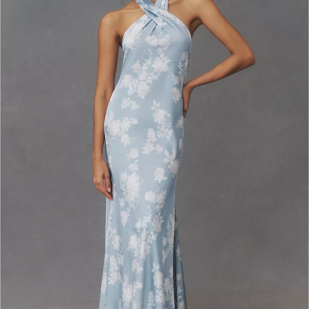 BHLDN RUBY TWIST HALTER DRESS